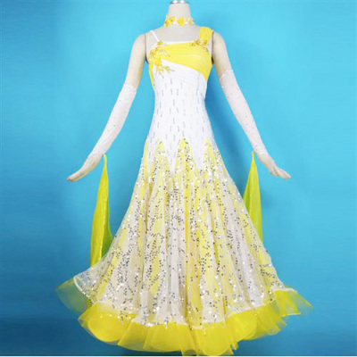 スタンダード（モダン）ドレス：イエロー系（黄色） 社交ダンスドレス