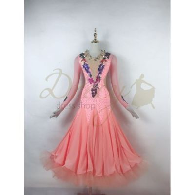 スタンダード（モダン）ドレス：ピンク系（桃色） 社交ダンスドレス 