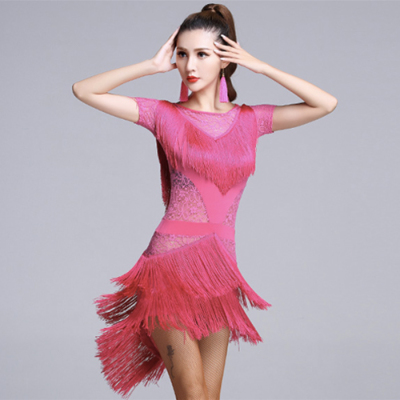 安価 ワタナベその他スポーツラテンドレス：ピンク系（桃色） 社交ダンスドレス・社交ダンス衣装の